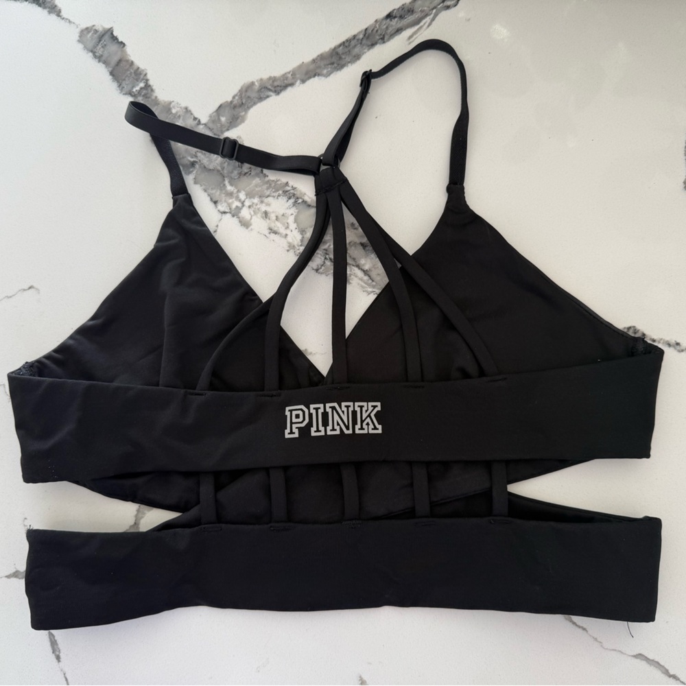 PINK Victoria's Secret Black Strappy sports